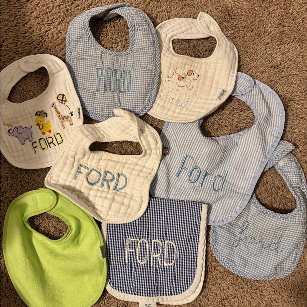 Ford Baby Bib Collection - Blue, White, Green
